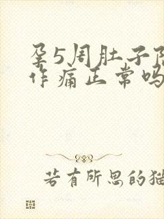 孕5周肚子隐隐作痛正常吗封面