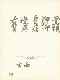 右边肩胛骨处后背疼痛仰头减轻