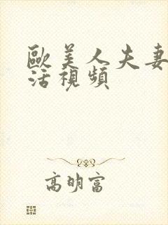 欧美人夫妻性生活视频