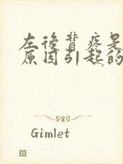 左后背疼是什么原因引起的封面