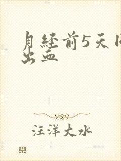 月经前5天同房出血