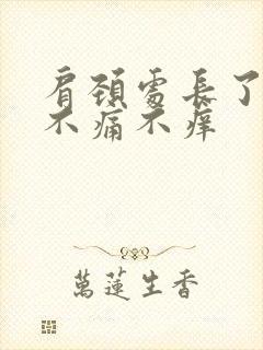 肩颈处长了疙瘩不痛不痒封面