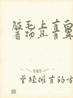 腋毛上有白色附着物且有异味封面