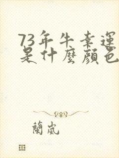 73年牛幸运色是什么颜色封面