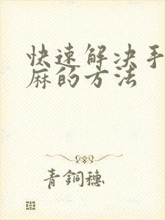 快速解决手麻脚麻的方法封面