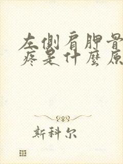 左侧肩胛骨后背疼是什么原因引起的女性