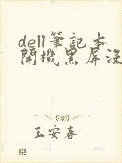 dell笔记本开机黑屏没反应怎么办