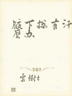 腋下总有汗味怎么办封面