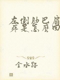 左侧肋巴扇底下疼是怎么回事