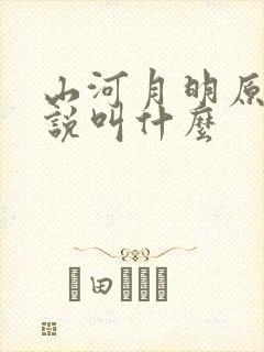 山河月明原著小说叫什么封面