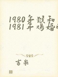 1980年猴和1981年鸡婚配好吗