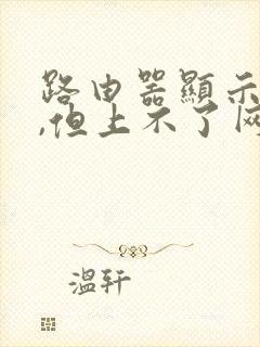 路由器显示绿灯,但上不了网