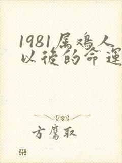 1981属鸡人以后的命运如何封面