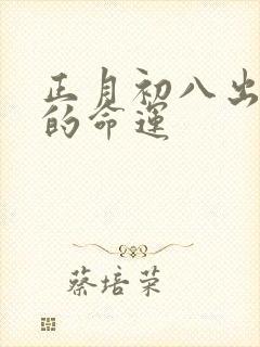 正月初八出生人的命运封面