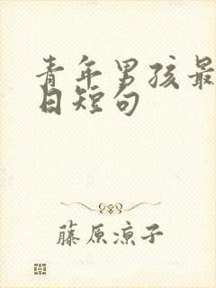 青年男孩最火生日短句