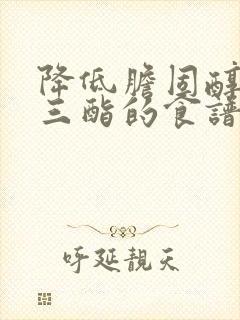 降低胆固醇甘油三酯的食谱封面