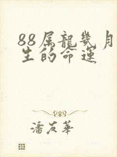 88属龙几月出生的命运封面