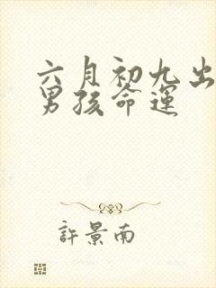 六月初九出生的男孩命运