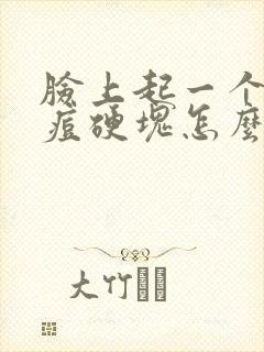 脸上起一个大痘痘硬块怎么办