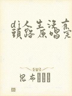 dj人生没有回头路原唱完整版