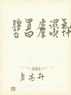 脾胃虚湿气重舌苔白厚吃什么药