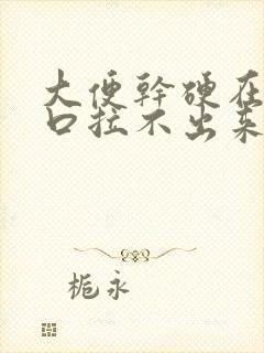 大便干硬在肛门口拉不出来怎么办