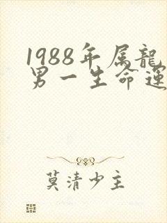 1988年属龙男一生命运及婚姻