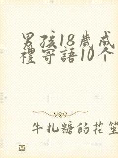 男孩18岁成人礼寄语10个字