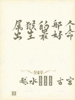 属猴的哪个时辰出生最好命