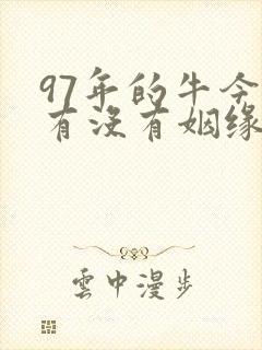 97年的牛今年有没有姻缘