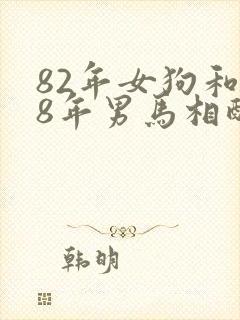 82年女狗和78年男马相配婚姻如何