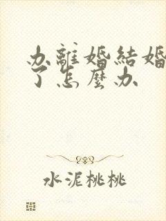 办离婚结婚证丢了怎么办