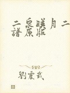 二泉映月二胡简谱原版封面