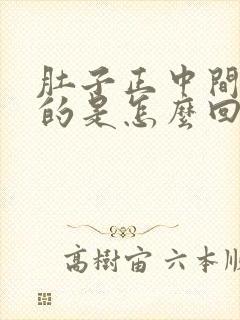 肚子正中间硬硬的是怎么回事封面