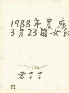 1988年农历3月23日女的命运封面
