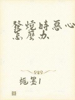 发烧时恶心想吐怎么办