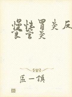 慢性胃炎反流性食管炎