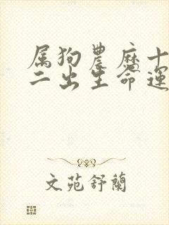 属狗农历十月十二出生命运