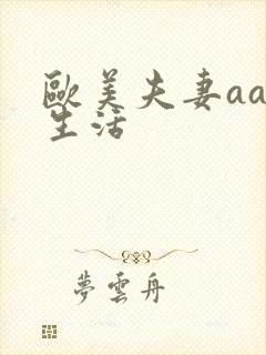 欧美夫妻aa制生活