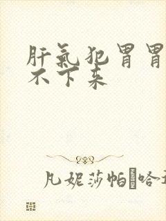 肝气犯胃胃气降不下来