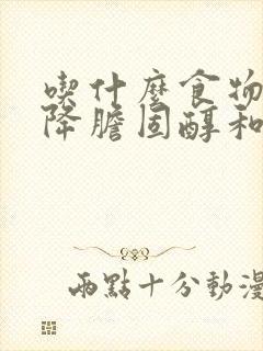 吃什么食物可以降胆固醇和血脂封面