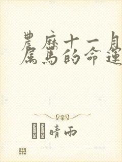 农历十一月出生属马的命运如何