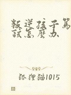 叛逆孩子骂父母该怎么办