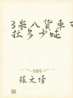 3米八货车可以拉多少吨