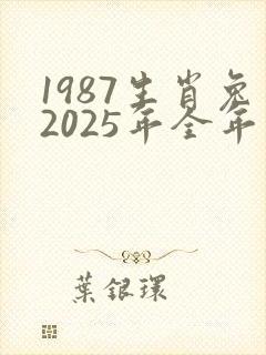 1987生肖兔2025年全年运势
