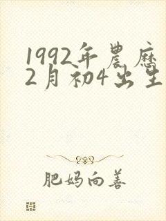 1992年农历2月初4出生人命运