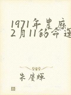 1971年农历2月11的命运