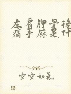 左肩胛骨后背疼痛手麻是什么原因