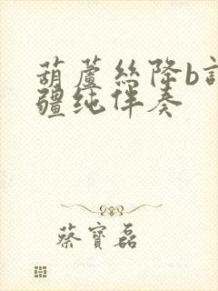 葫芦丝降b调万疆纯伴奏封面