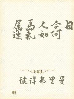 属马人今日打牌运气如何